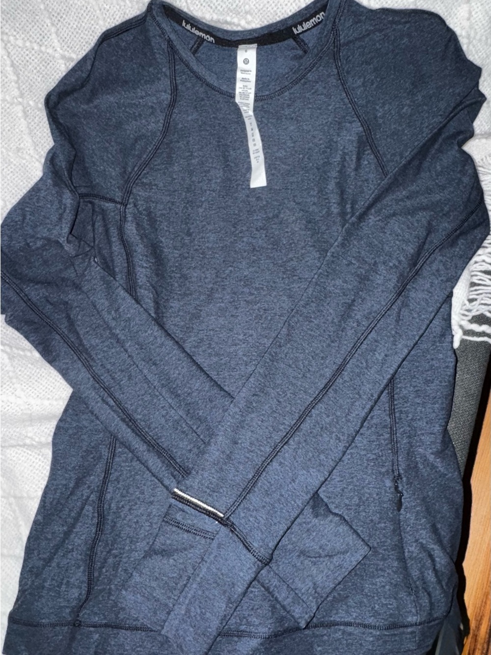 lululemon athletica Navy Blue Long Sleeve Sweatshirt